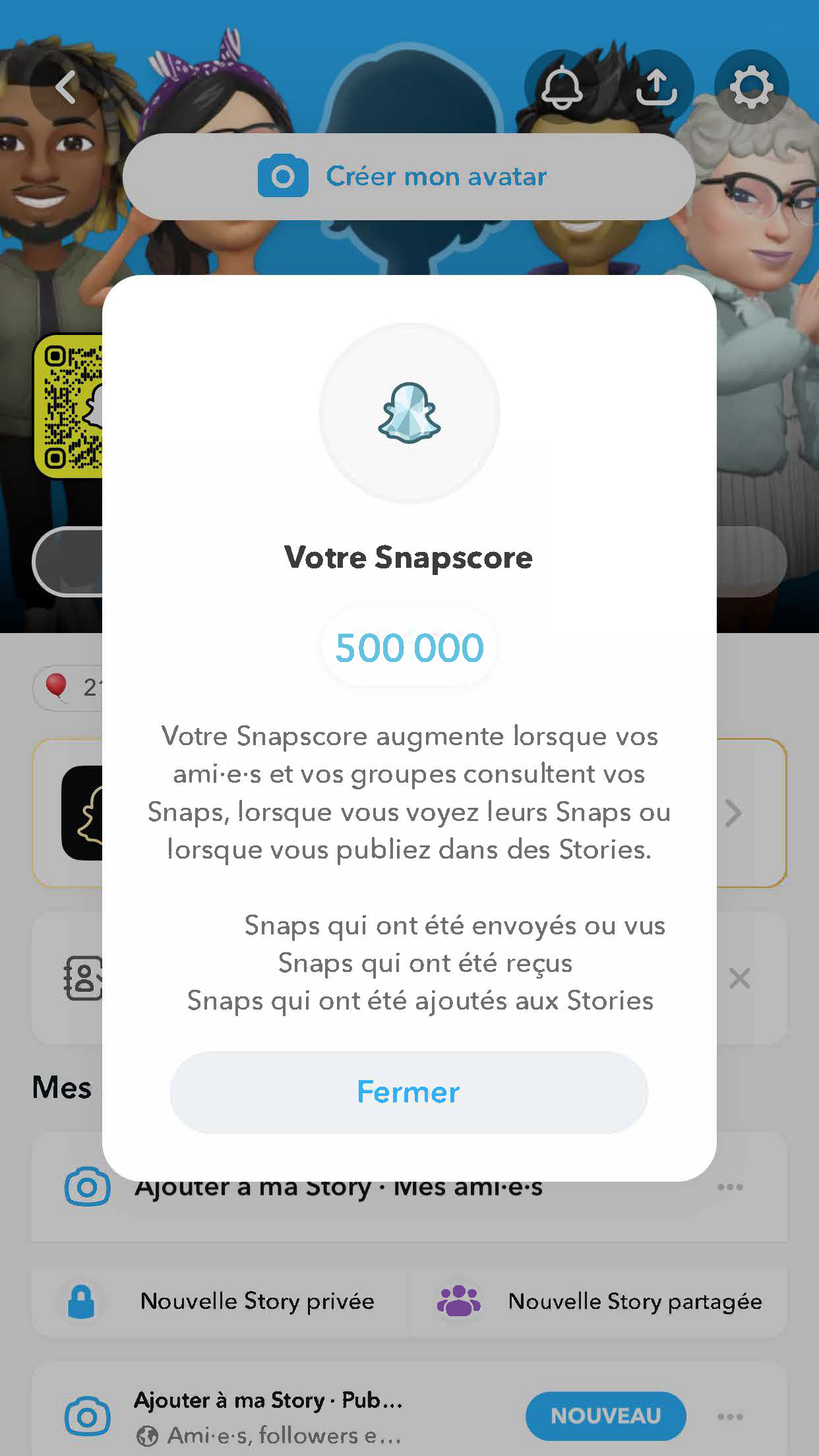 Compte Snapchat 500k snapscore 👻